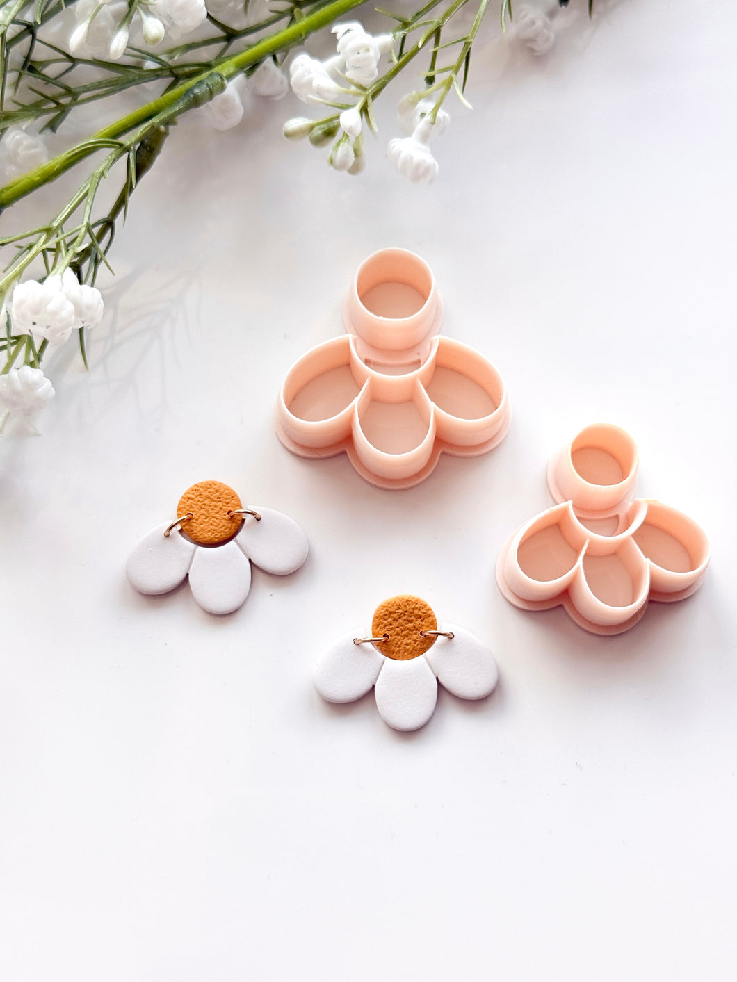 Half Flower Set Polymer Clay Cutter