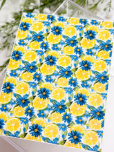 Load image into Gallery viewer, Transfer Paper 688 Lemon &amp; Blue Flowers | Image Water Transfer
