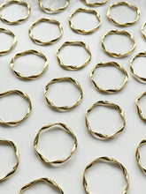 Load image into Gallery viewer, 18K Gold Plated Organic Twisted Circle Bezel | Nickel Free
