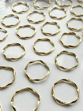 Load image into Gallery viewer, 18K Gold Plated Organic Twisted Circle Bezel | Nickel Free
