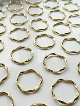 Load image into Gallery viewer, 18K Gold Plated Organic Twisted Circle Bezel | Nickel Free

