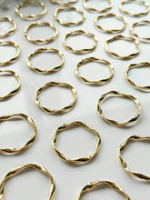 Load image into Gallery viewer, 18K Gold Plated Organic Twisted Circle Bezel | Nickel Free
