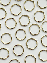 Load image into Gallery viewer, 18K Gold Plated Organic Twisted Circle Bezel | Nickel Free
