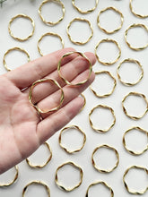 Load image into Gallery viewer, 18K Gold Plated Organic Twisted Circle Bezel | Nickel Free
