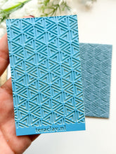 Load image into Gallery viewer, Geometric Triangle Rubber Texture Mat for Polymer Clay

