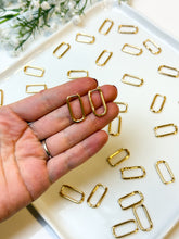 Load image into Gallery viewer, 18K Real Gold Plated Thick Rectangle Hoops
