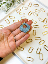 Load image into Gallery viewer, 18K Real Gold Plated Thick Rectangle Hoops
