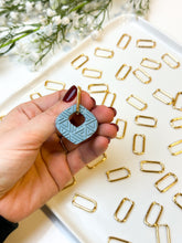 Load image into Gallery viewer, 18K Real Gold Plated Thick Rectangle Hoops
