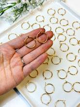 Load image into Gallery viewer, 18K Real Gold Plated Circle Hoops
