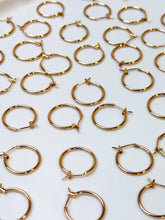 Load image into Gallery viewer, 18K Real Gold Plated Circle Hoops
