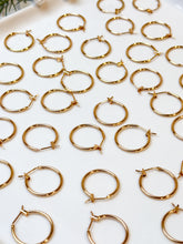 Load image into Gallery viewer, 18K Real Gold Plated Circle Hoops
