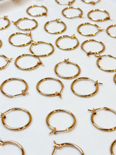 Load image into Gallery viewer, 18K Real Gold Plated Circle Hoops
