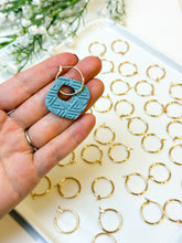 Load image into Gallery viewer, 18K Real Gold Plated Circle Hoops
