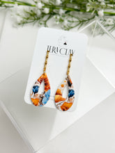 Load image into Gallery viewer, The Orange &amp; Blue Long Dangles
