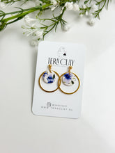 Load image into Gallery viewer, The Mismatched Floral Circles (also in silver)
