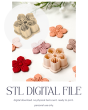 Load image into Gallery viewer, -STL Digital File- Pointy Flower Polymer Clay Cutter PCC1780
