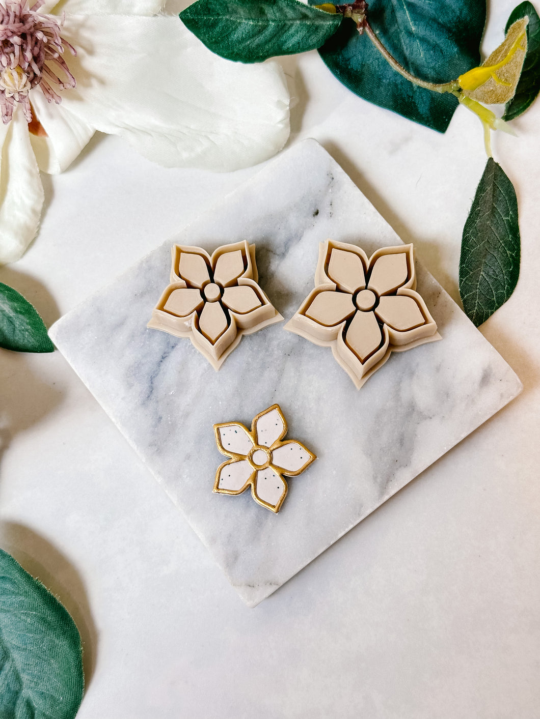 Embossed Flower Polymer Clay Cutters