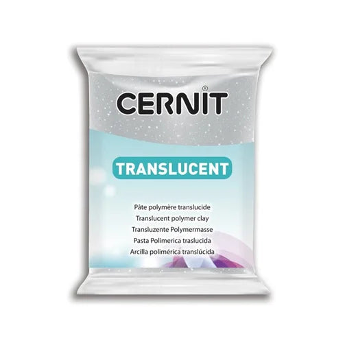 Cernit 56g Translucent Glitter Silver 080