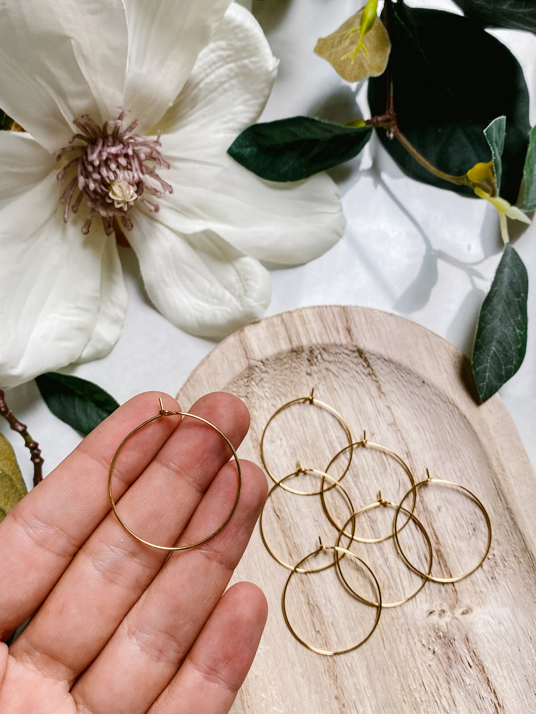 18K Gold/925 Sterling Silver Plated Surgical Stainless Steel Earring Hoops 50pcs/bag
