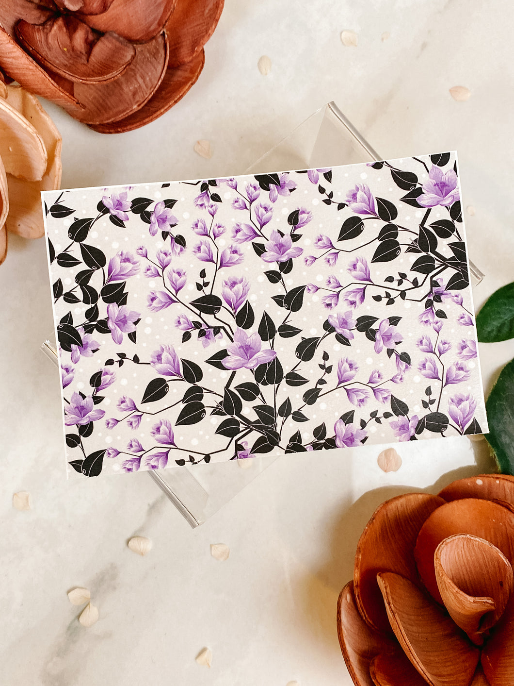 Transfer Paper 042 Purple Florals| Floral Image Water Transfer