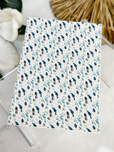 Load image into Gallery viewer, Transfer Paper 068 Feathers in Teal | Floral Image Water Transfer
