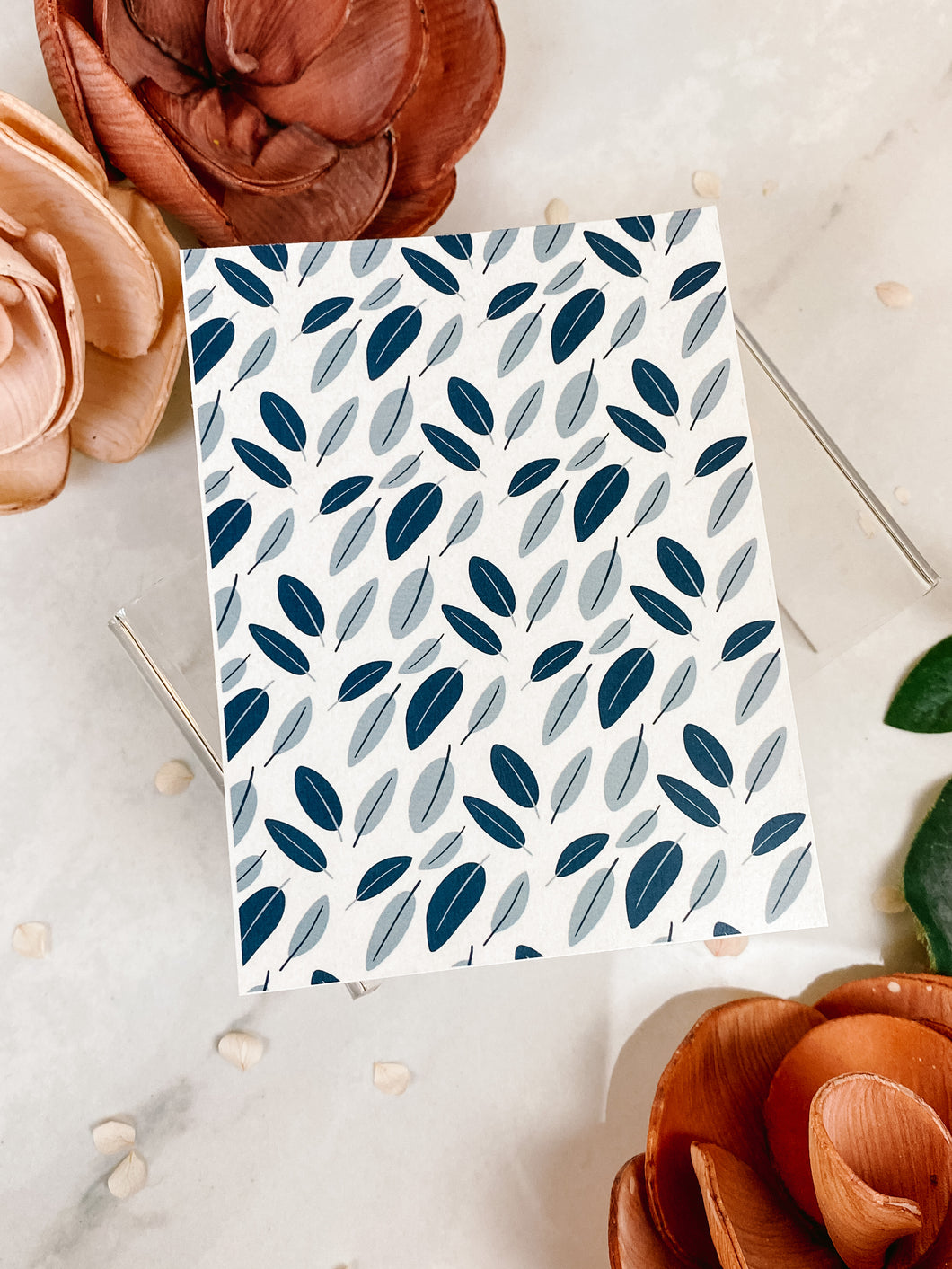 Transfer Paper 041 Blue Foliage | Floral Image Water Transfer