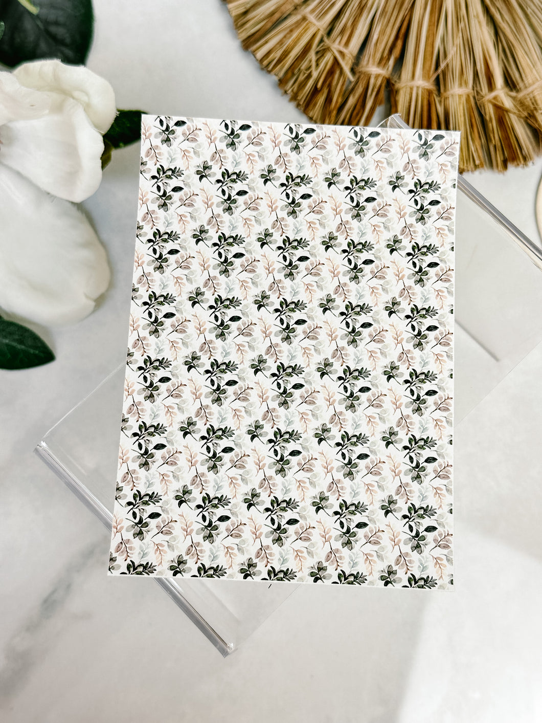 Transfer Paper 067 Brown Foliage | Floral Image Water Transfer
