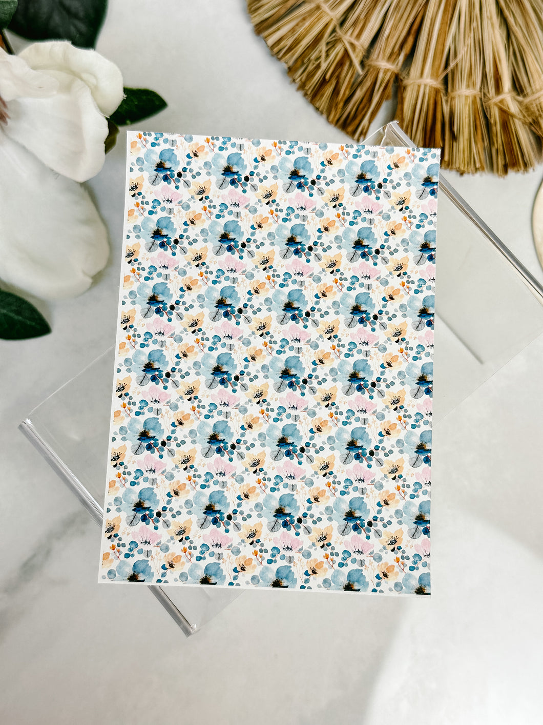 Transfer Paper 070 Watercolor Florals | Floral Image Water Transfer
