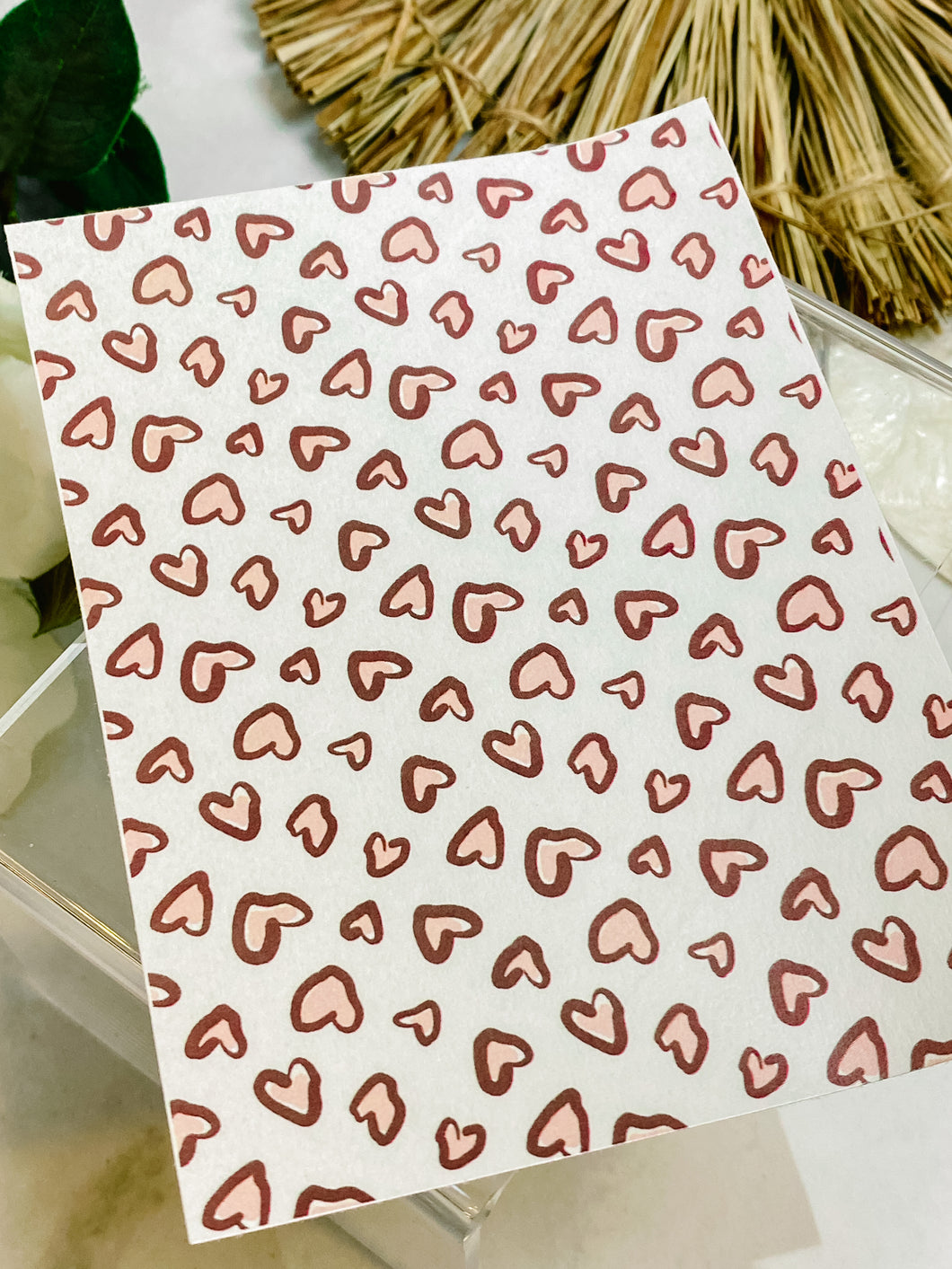 Transfer Paper 008 Leopard Hearts | Valentine’s Image Water Transfer
