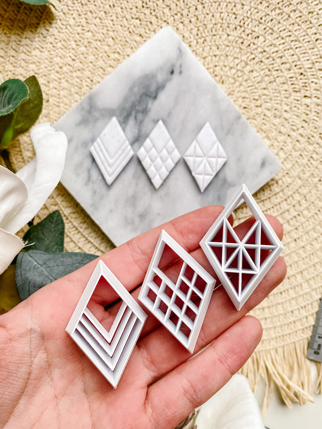 Detailed Rhombus Polymer Clay Cutter