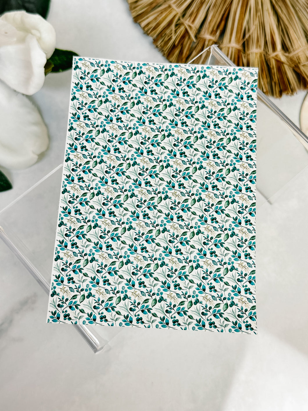 Transfer Paper 061 Green Foliage Wallpaper | Floral Image Water Transfer