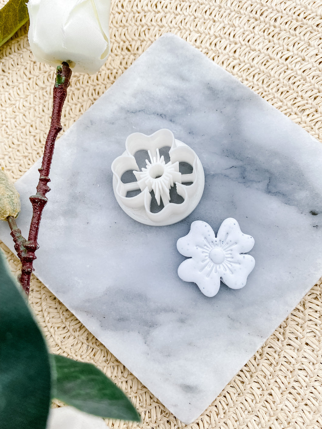 Detailed Organic Flower Polymer Clay Cutter