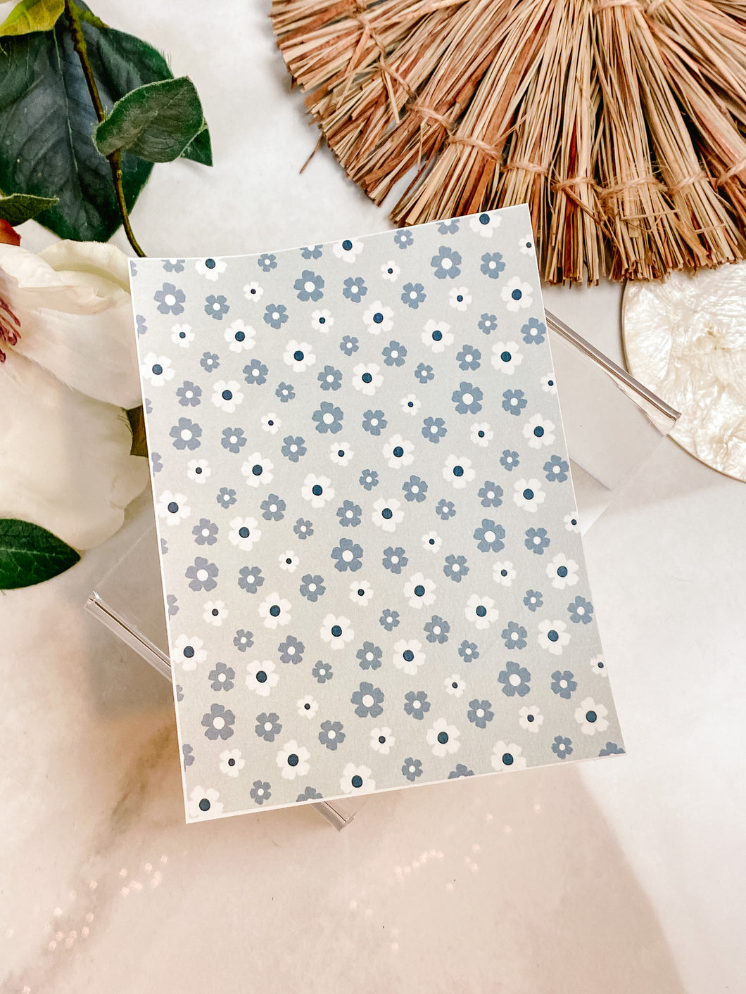 Transfer Paper 010 Tiny Gray Flowers | Image Water Transfer