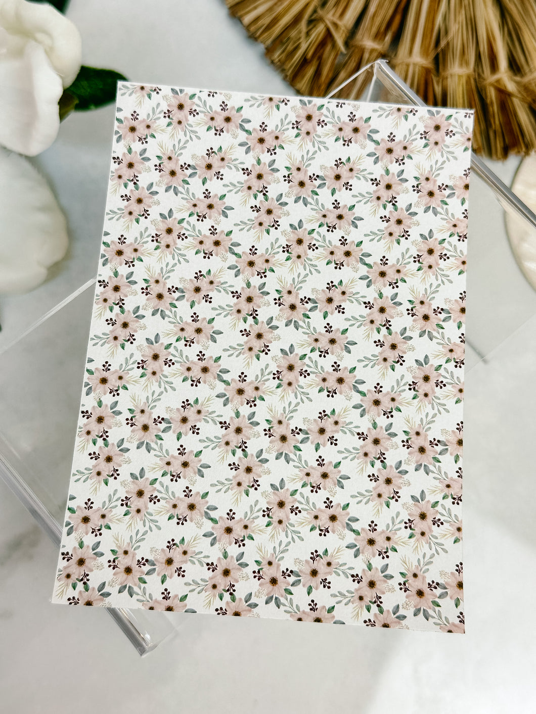 Transfer Paper 072 Neutral Flowers | Floral Image Water Transfer