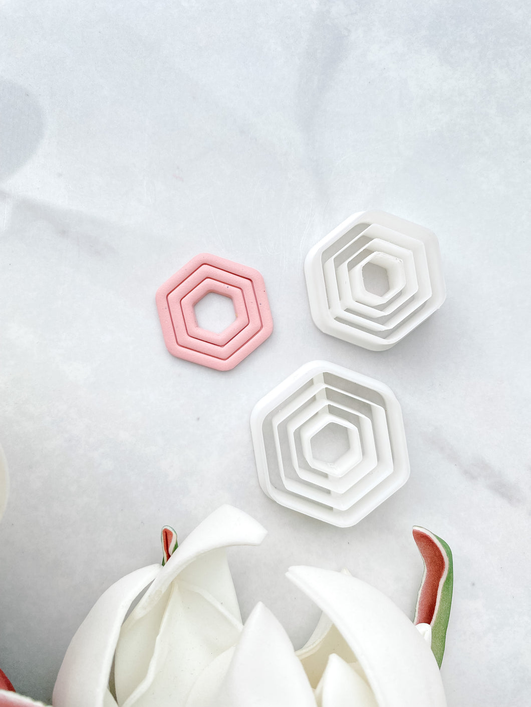 Extruded Hexagon Polymer Clay Cutter