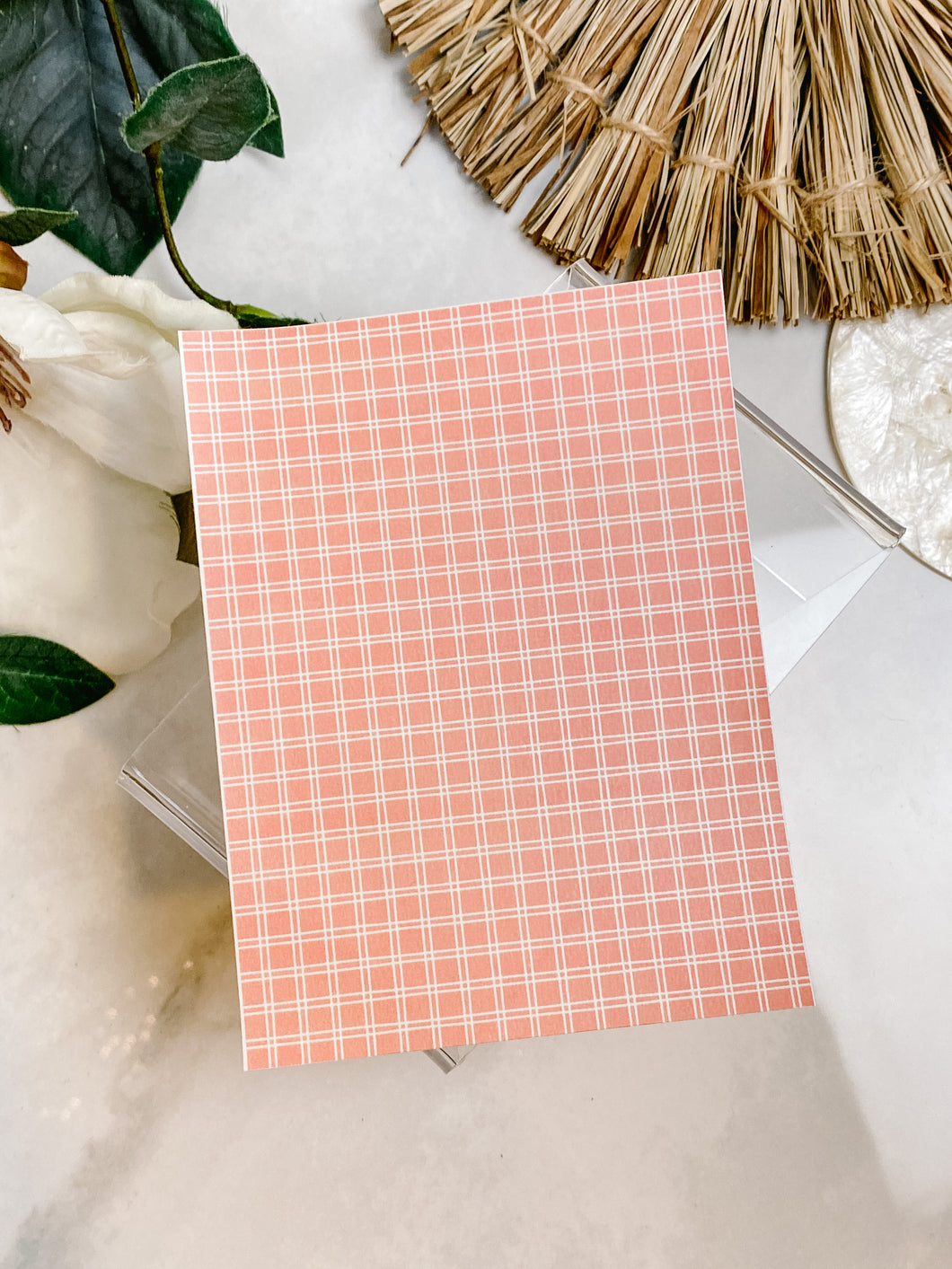 Transfer Paper 001 Pink Plaid | Image Water Transfer