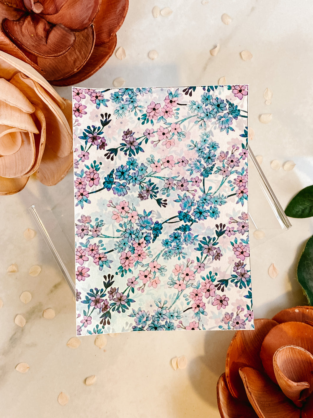 Transfer Paper 043 Wild Flowers in Purple | Floral Image Water Transfer